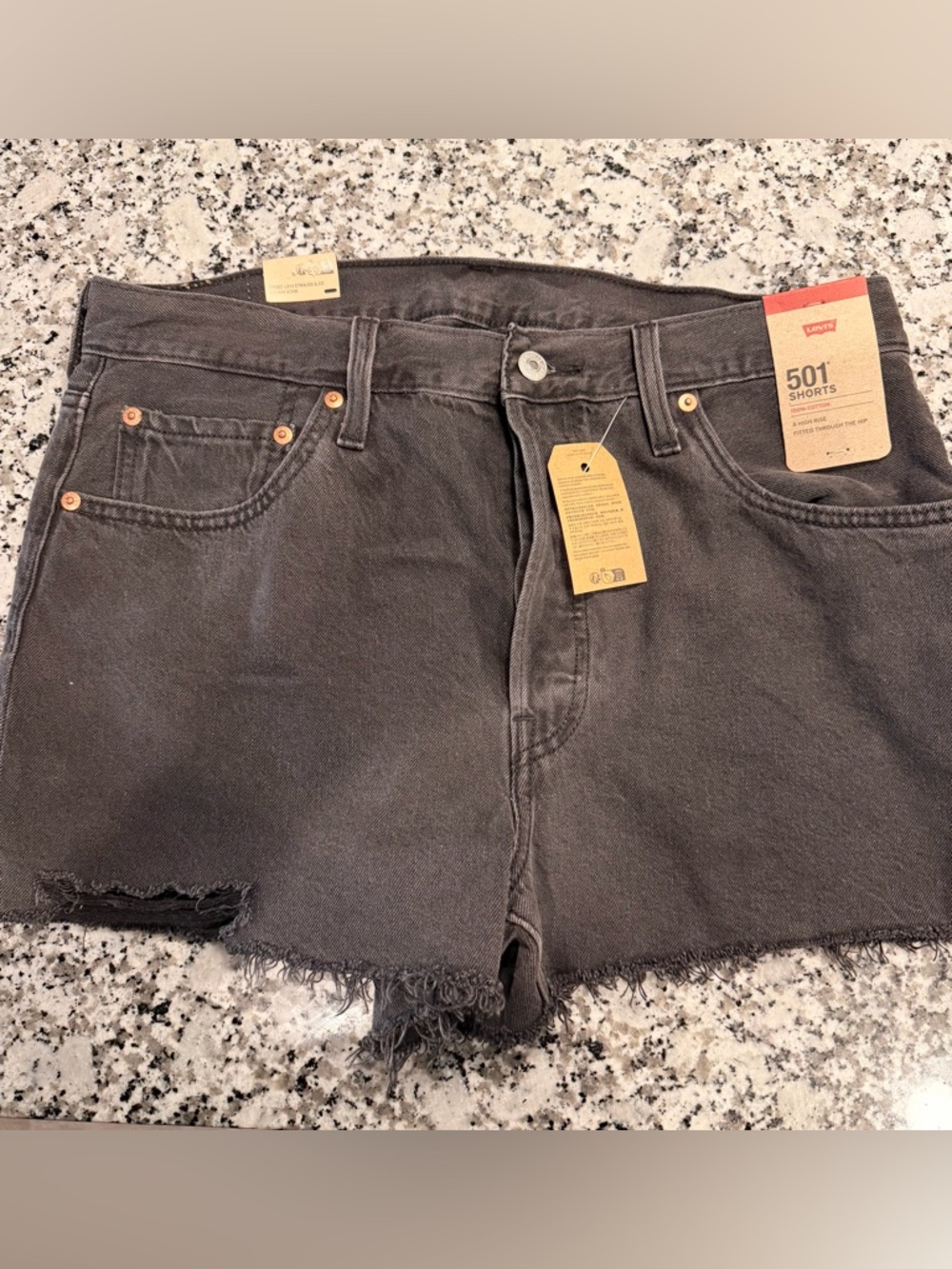 Levi's 501 Women's Black Denim Cutoff Shorts